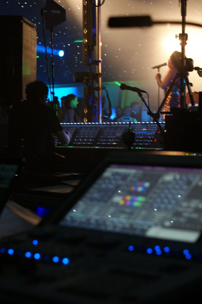 Avolites Quartz and Soundcraft Vi6 in use at an event. 
